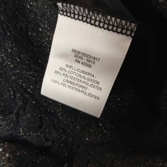 Jaclyn Smith Womens L Black Lace Pencil Skirt Lined Zip Stretch Dressy Vintage - Picture 10 of 11